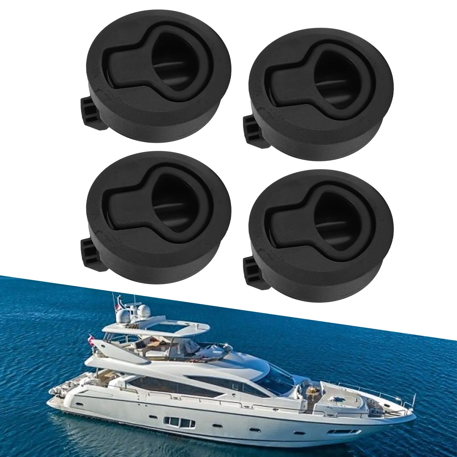 61mm/2.4in Marine Flush Pull   Round Ring Lock Boat Cabinet Hardware for Hatches Yachts RVs   Round Pull