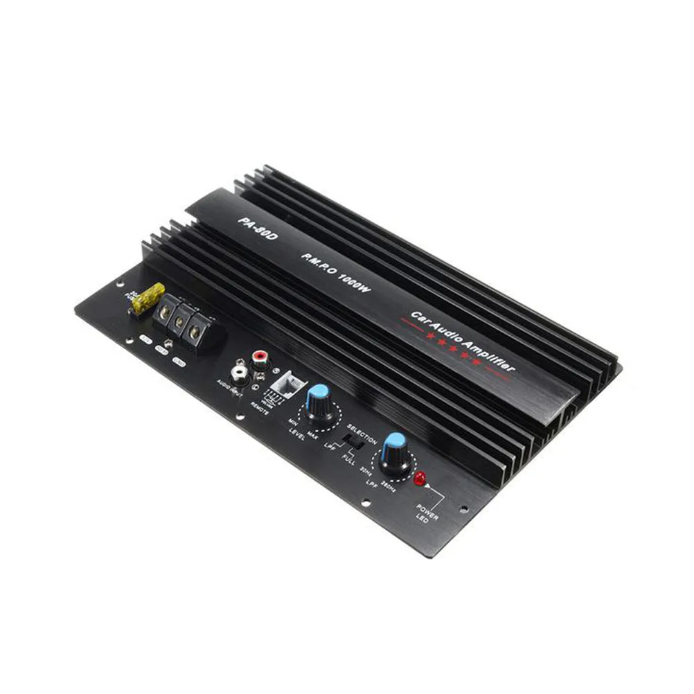 

12V 1000W Car Stereo Audio Full Range Speaker Subwoofers Amp Built-in Line Converters 9V Input Red Black Wire Welding