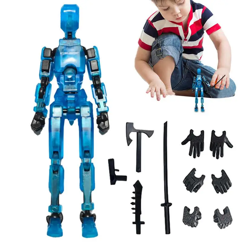 3D Printed Doll Multi-articular Action Figures & Robot Mechanical Doll Glowing Articulated & Decorative Collectible Posable