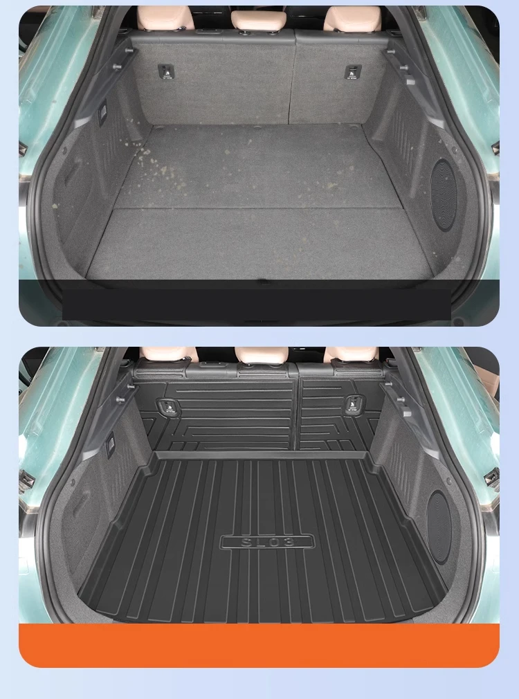 For Changan Deepal SL03 2022-2025 TPE Custom Fit Car Trunk Mat All Season Black Cargo Mat 3D Shaped Laser Measured Trunk Liners