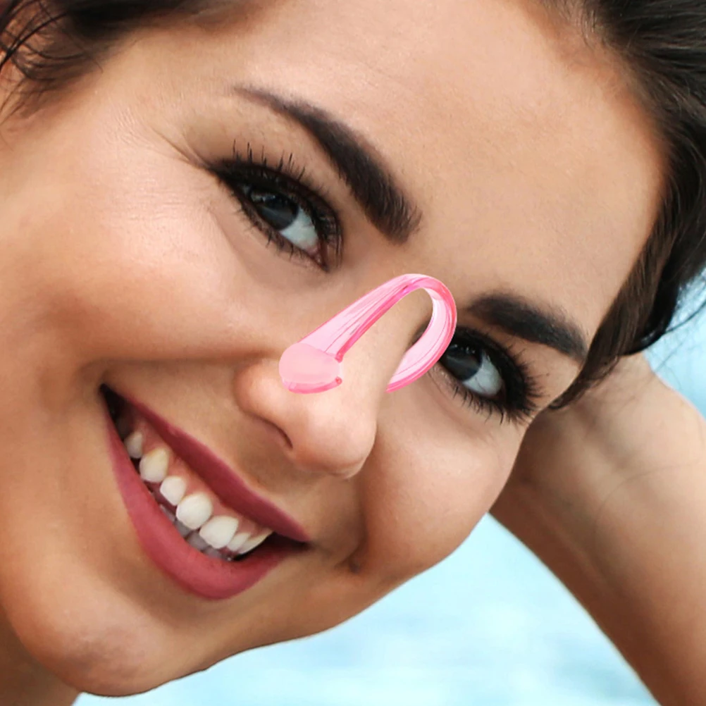 

8 Pcs Silicone Waterproof Nose Clip Clips for Swimming Adults Portable Non-slip Clamps Diving Child Plug Plugs