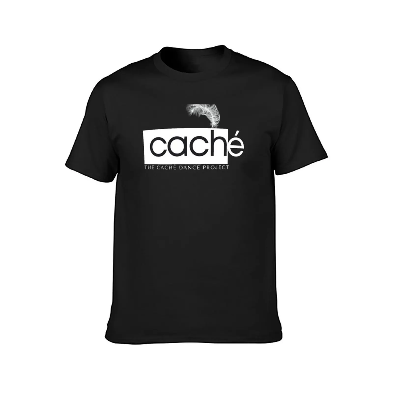 Caché Logo with White Feather T-Shirt summer clothes vintage clothes blacks Men's t shirts