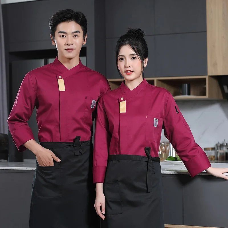 

Uniform Long Sleeve Wholesale Clothing Men's Western Restaurant Hotel Chef Canteen Pastry Cook Cakeroom Autumn and Winter O