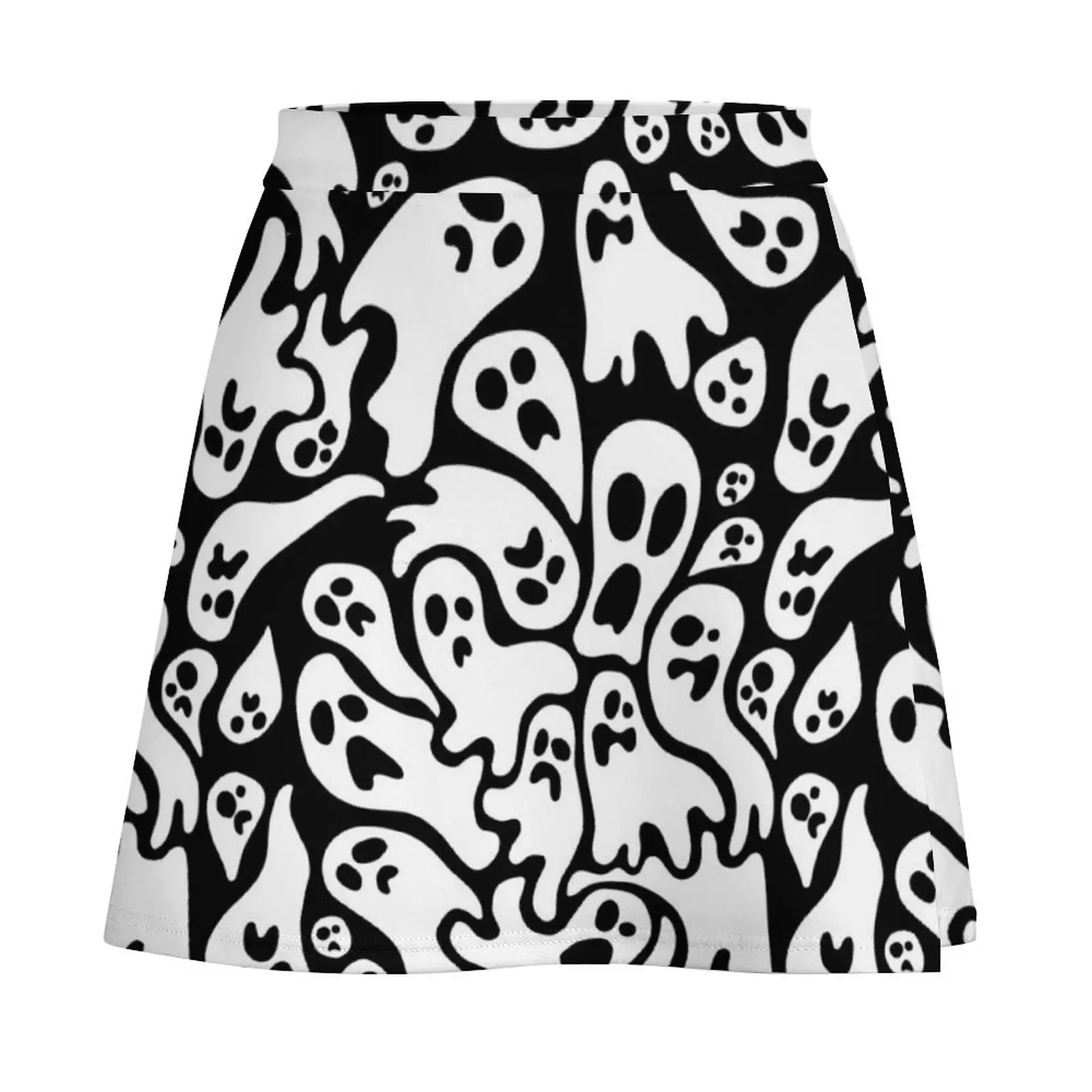 Black And White Ghost Pattern Mini Skirt new in clothes summer skirts Women skirt skirts for womens 2026 Mini Skirt