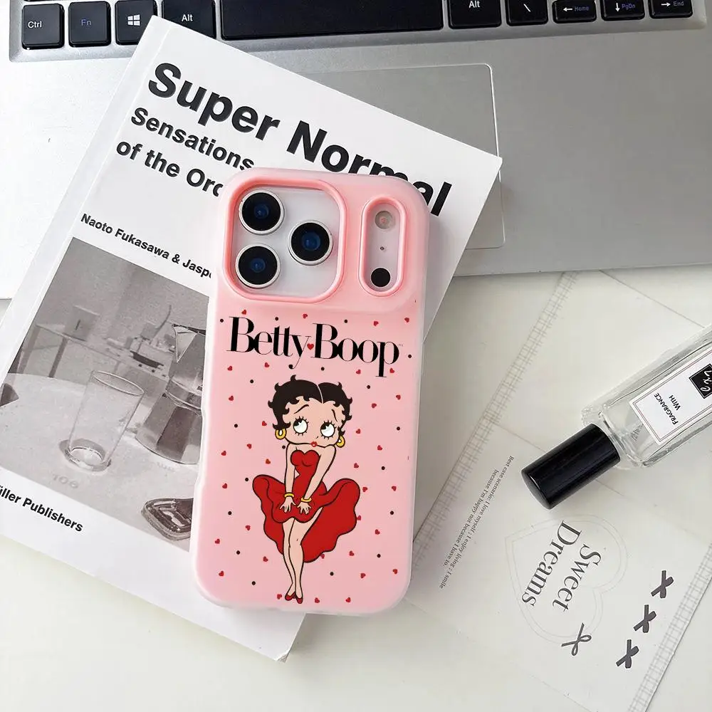 Sexy Girl B-Bettys Boop Phone Case For IPhone 17 16 15 14 13 12 11 Pro Max Plus Mini Case Clear Jelly Shockproof Soft Cover view 3