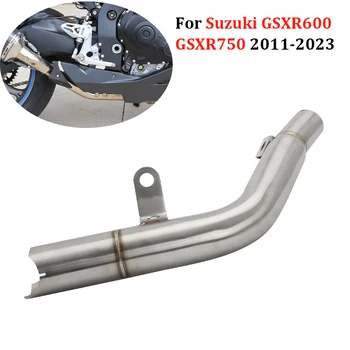 Stainless Steel Motorcycle Exhaust Muffler Pipe Escape For Suzuki GSXR600 GSXR750 GSXR 600 750 2011-2023 Slip On