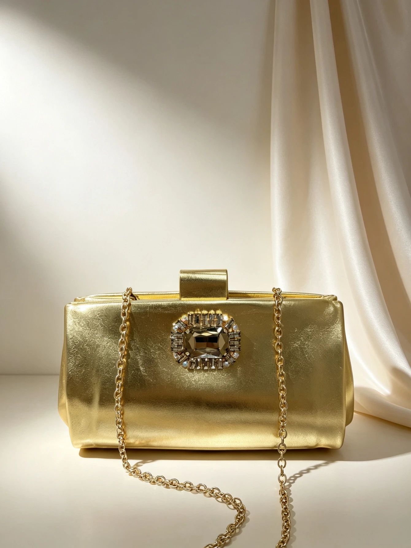 Satin Clutch Purse Glitter Diamond Exquisite Evening Bag Women Handbag Wedding Party Banquet Bag Crossbody Bag For Women