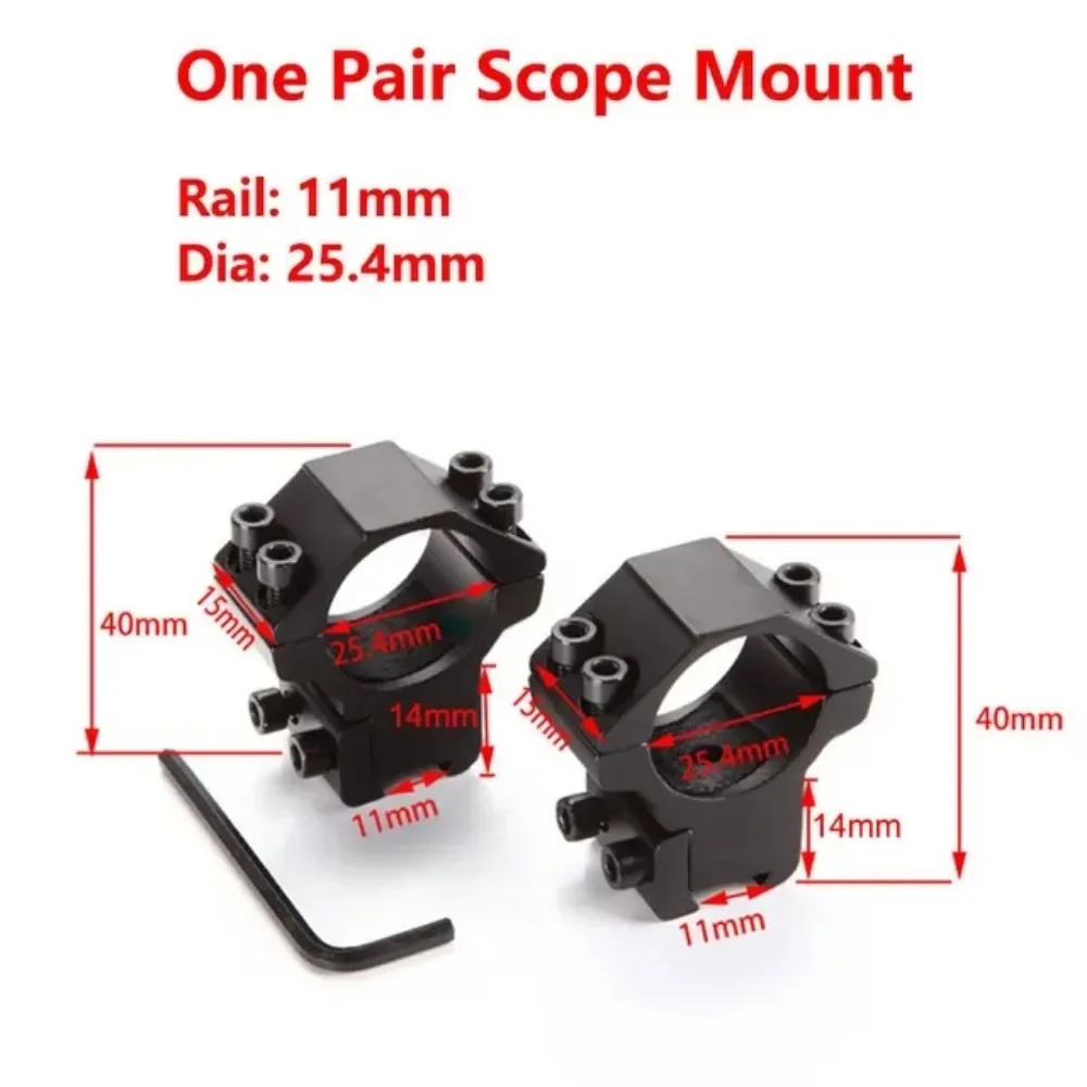2PCS Jagd Zielfernrohr Montieren Ring für Dia 25,4mm 30mm Rohr Scopes 11mm 20mm Schwalbenschwanz Picatinny schiene Taktische Taschenlampe Montieren – Detail 11