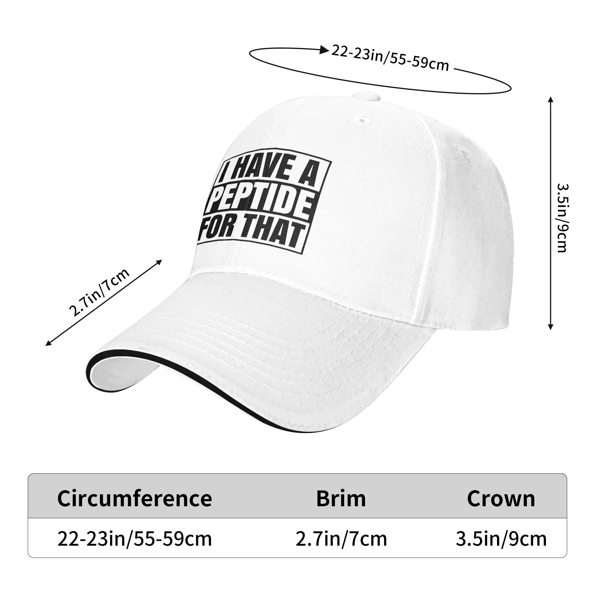 I Have A Peptide for that  Casual Baseball Cap  Running Hippie Trucker Hat Summer High Quality Men Women y2k Cute Snapback Cap