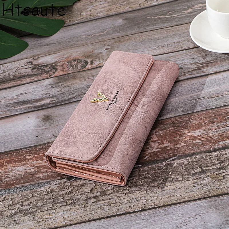 Fashion Fold Wallet For Women Solid Zipper PU Leather Luxury Designer Female Handbags Messenger Small Card Holder Coin Purse