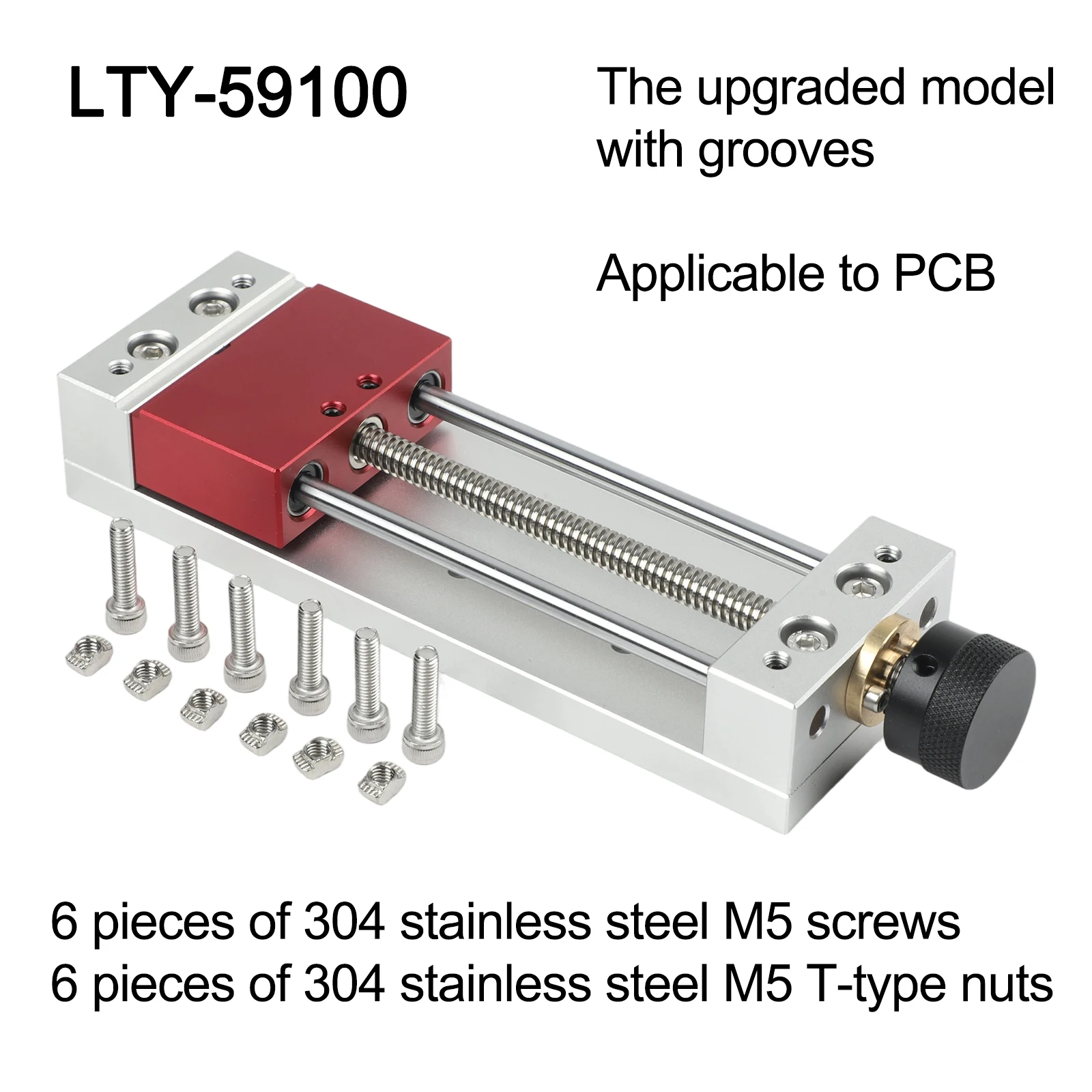 Mini Vise for Small Welding for table CNC Drilling and Engraving Machine Model LTY59100 Double Guide Rod Structure