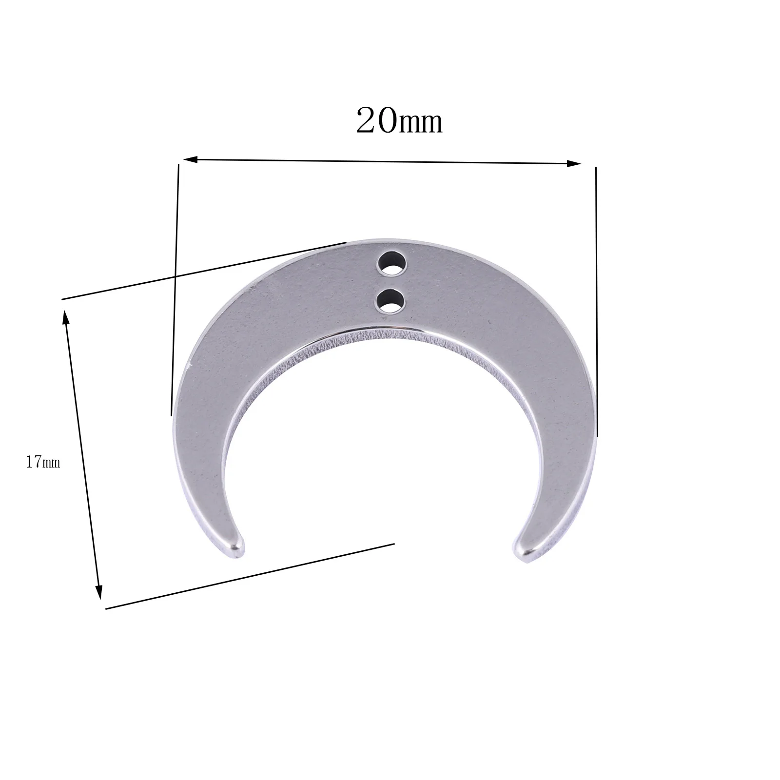 20 sztuk ze stali nierdzewnej kształt księżyca kolczyki złącze Charms Diy dla elementy do wyrobu biżuterii 17x20mm