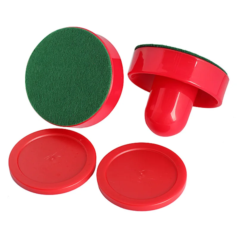 2 Pcs/Set 75mm Air Hockey Table Felt Pusher With 63mm  Mallet Goalies