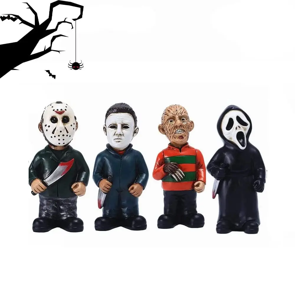 الرعب حديقة التماثيل القاتل الدمى كابوس القاتل مايكل مايرز فريدي هالوين الراتنج أرقام للداخلية في الهواء الطلق ساحة ديكور #1