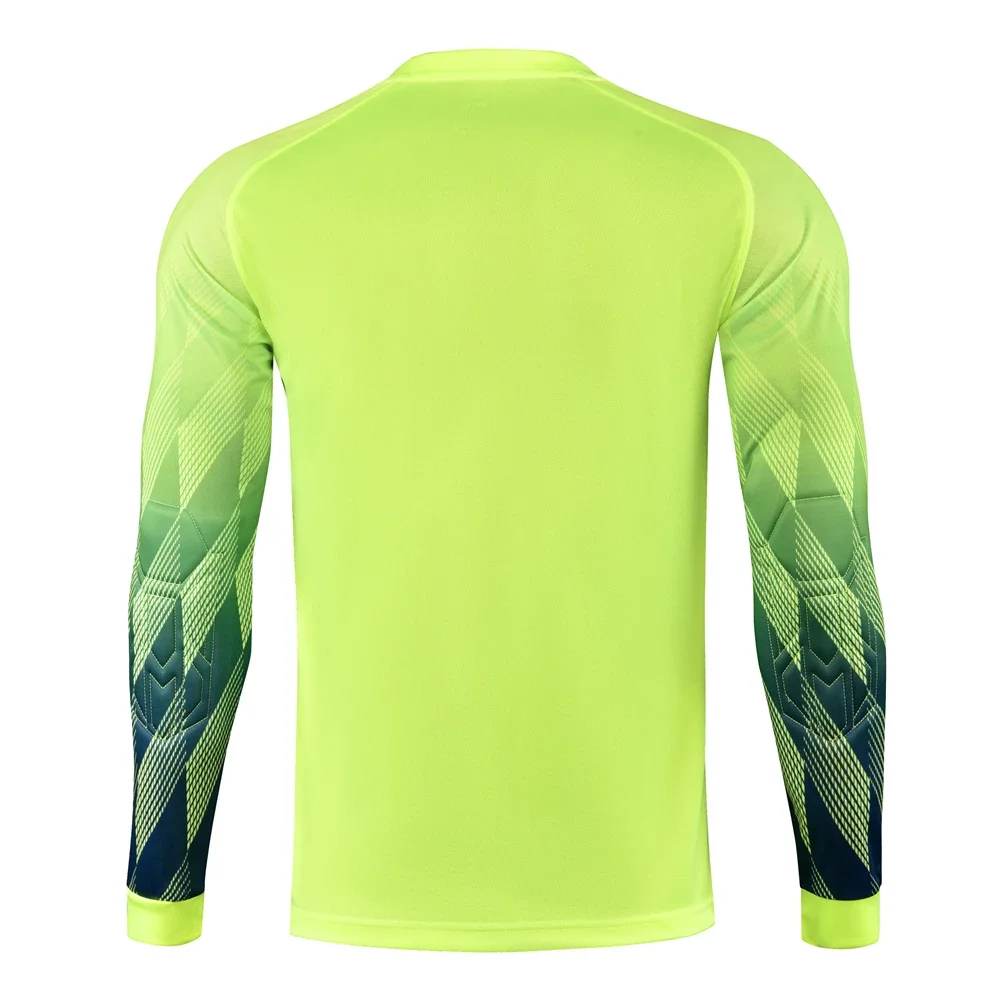 Men's Kids Boys Elbow Protective Forms Football Jersey Shirts with Sponge Protector for Soccer Training Goal Keeper Clothing