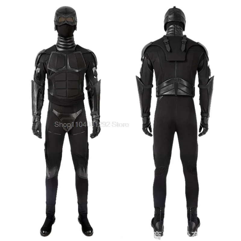 The Boys Season 2 Black Noir Cosplay Costume Halloween Carnival Superhero Battle Outfit Adult Men Black Jumpsuit