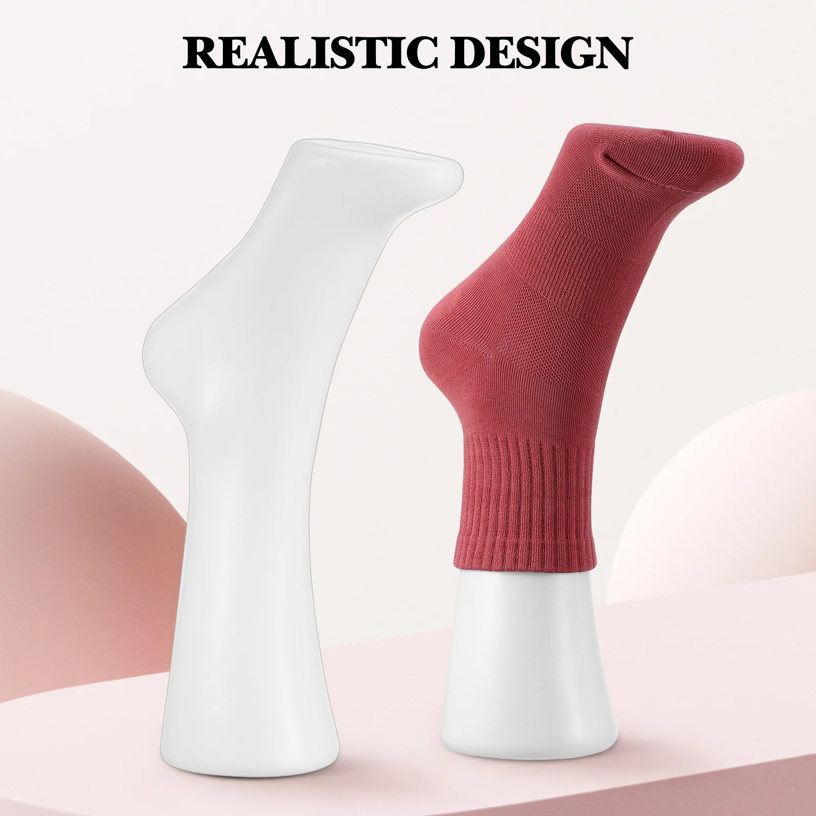 2 Pcs Women's Socks Model Mannequin Legs Female Dress Short Shoes Display Stand Plastic Support Baby