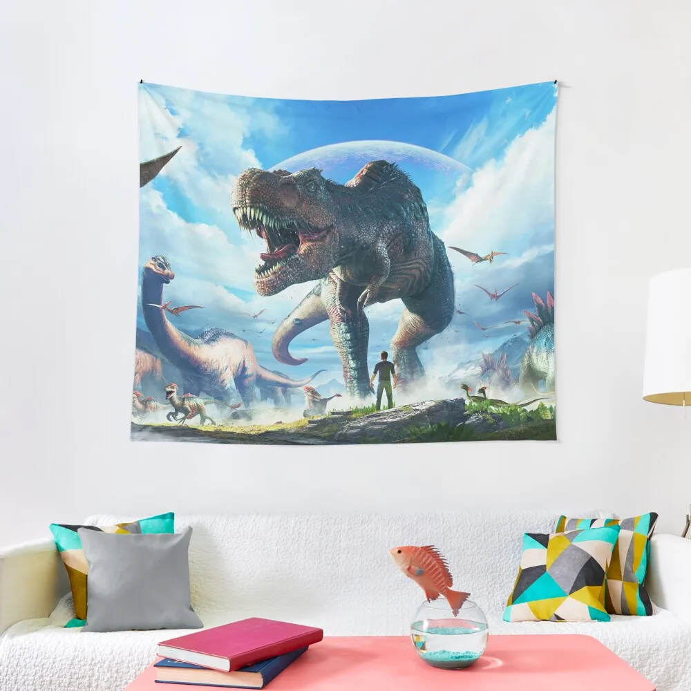 ARK: SURVIVAL EVOLVED T-REX SKY Tapestry Wall Decor Hanging Wallpaper Home Decorating Tapestry