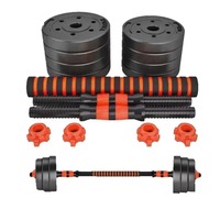 Hot Sale Custom Weight Lifting cheap Round Paint Barbell Dumbbell Handles Sales 20Kg Adjus   Dumbbell Set Cheap Price