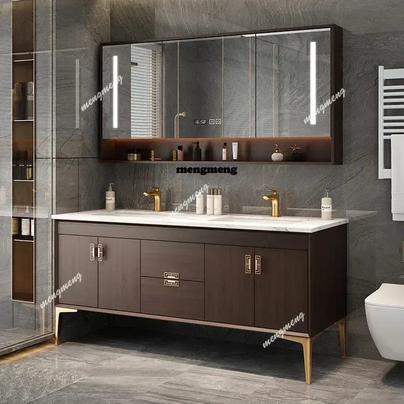 

Nordic Simple Bathroom Cabinet Modern Smart Luxury Beauty Makeup Bathroom Mirror Vanity Sink Home Furniture Arredo Bagno