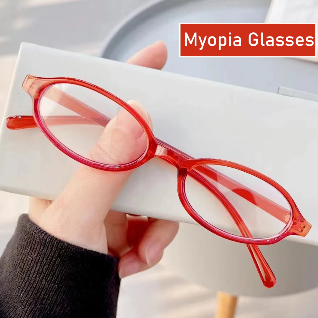 

Anti Blue Light Women Men Near Sight Glasses Luxury Finished Optical Myopia Eyeglasses with Diopter To -4.0 Short-sight Eyewear