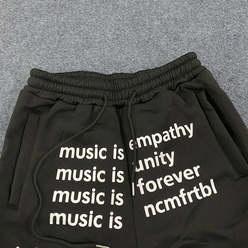 2000s الأمريكية خمر سراويل تقليدية شخصية رسالة مطبوعة بنطلون الهيب هوب السراويل الرياضية فضفاضة مرونة الخصر سراويل للجري