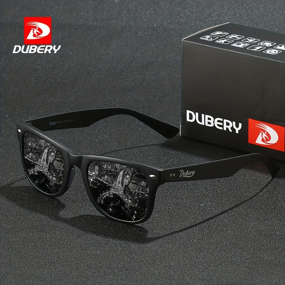 DUBERY Carbon Fiber Mirror Leg Polarized Sunglasses For Men And Women 6 Colors Model 755