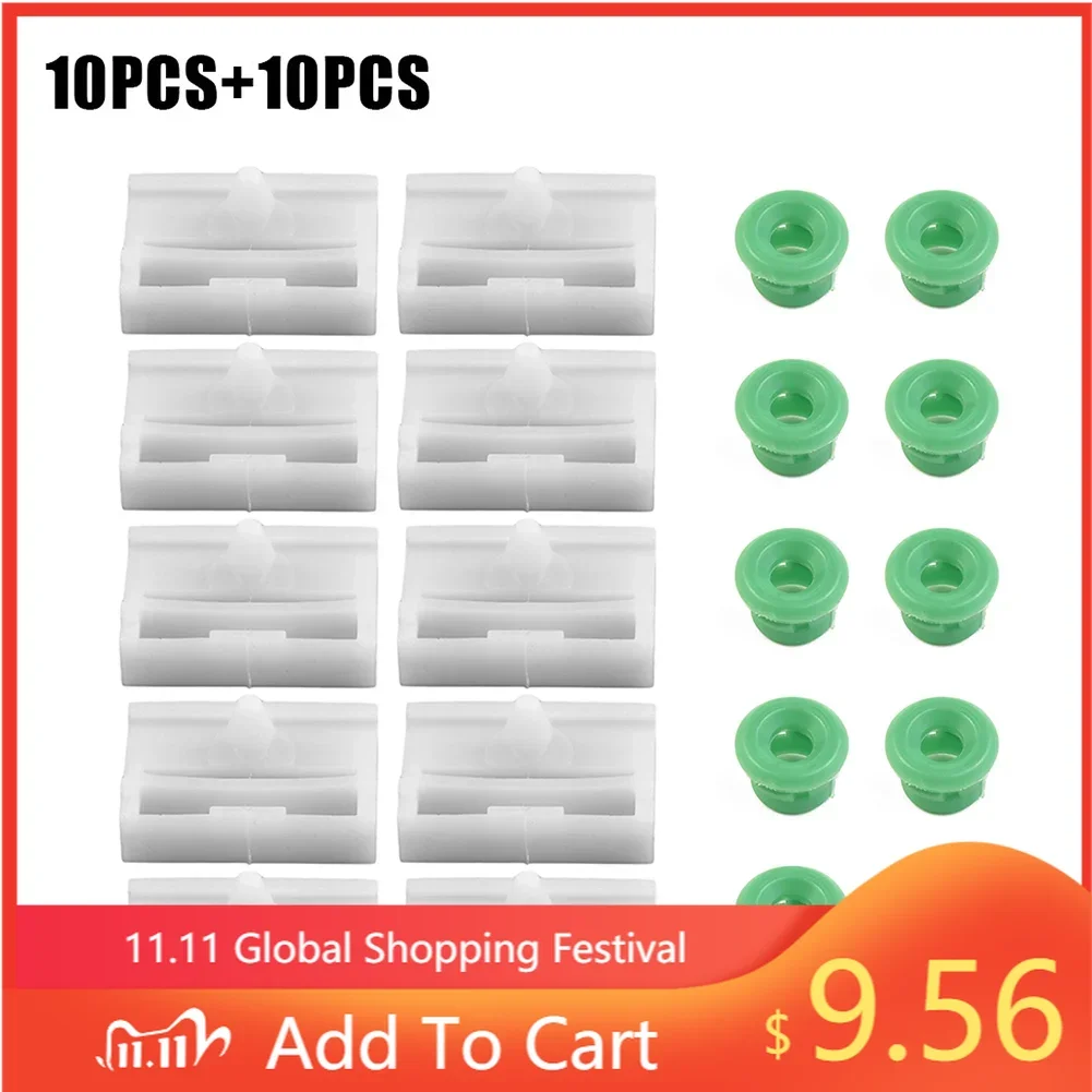 

Parts Trim clips W/ 10x Rocker Panel Moulding Replacement 51711932996+51718184574 Accessory High Quality Useful