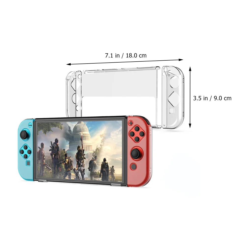 1 set Custodia protettiva per PC trasparente per Switch Console di gioco Oled Shell Protezione per console di gioco Robusta copertura rigida Accessori da gioco