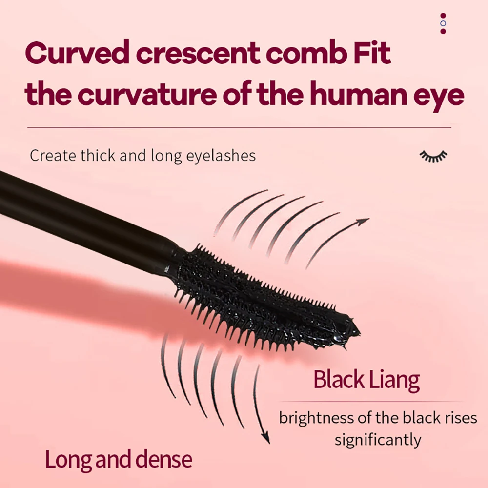 Mascara per ciglia volume 3D Mascara per ciglia allungate Trucco impermeabile a lunga durata Styling denso Mascara nero per occhi Cosmetici