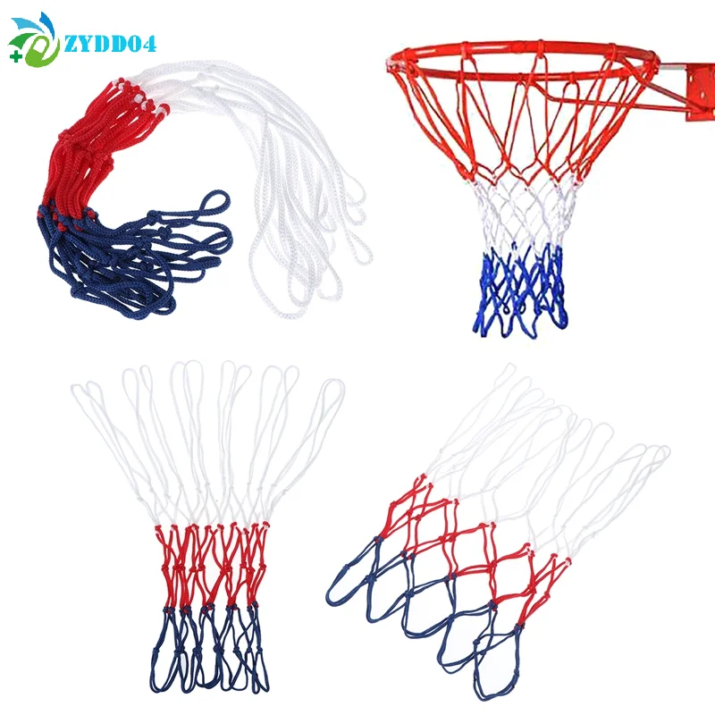 ●1/5/10Pcs Standard Basketball Net Durable Nylon Thick Thread Three Color Universal Basketball Supplies