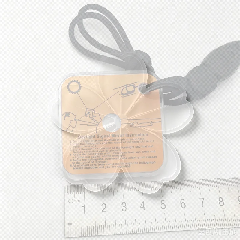 Miroir de signalisation réfléchissant pour survie en plein air, pour randonnée, camping, urgence, outil réfléchissant pratique pour la lumière du jour, fournitures de premiers secours