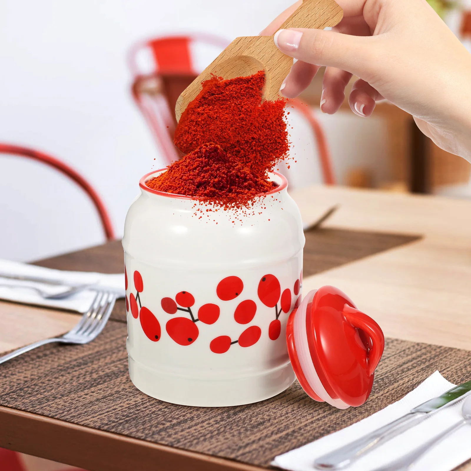 

3pcs Wooden Scoops Compact Lightweight Multi-Function Tea Scoop For Household Bath Salt Flour Grain Canisters Jars Reusable