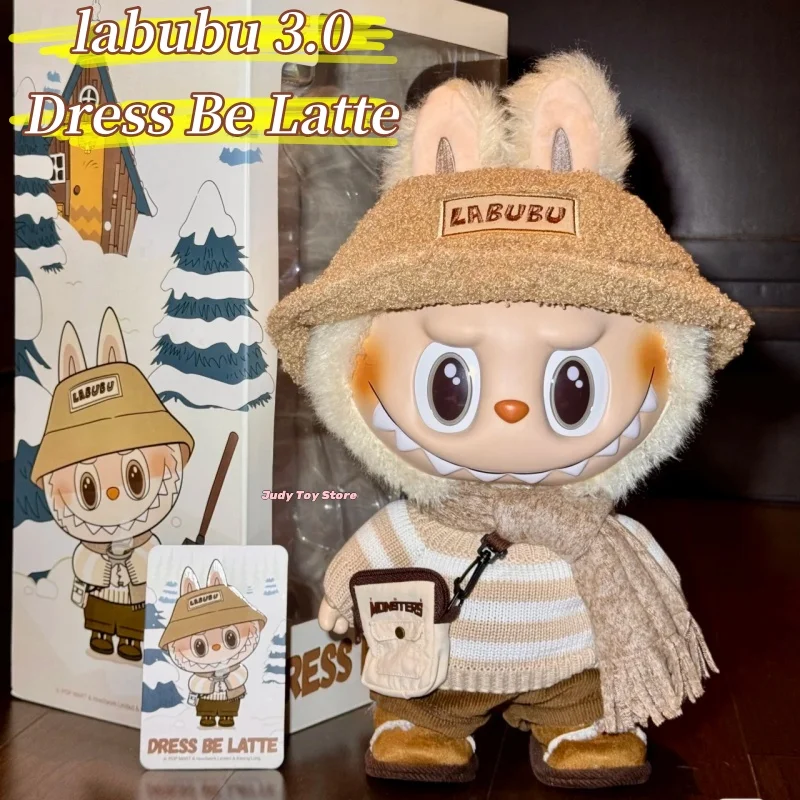 38cm Original Labubu 3.0 Series Anime Figure Dress Be Latte Doll Delicated Model Labubu Home Decoration Adult Kid Birthday Gifts