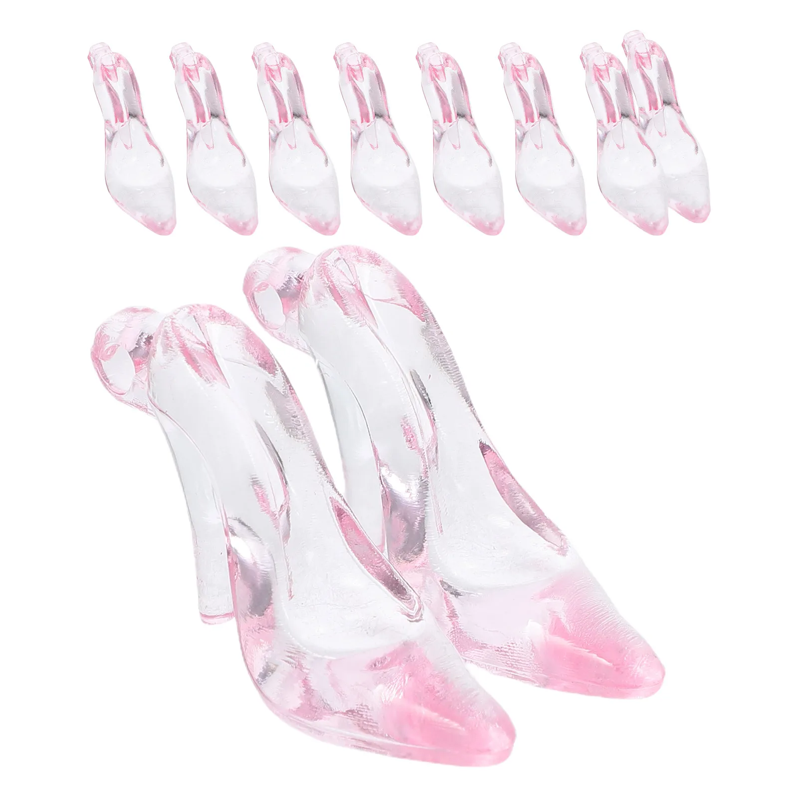 

24 Pcs High Heels Pendant Clear Acrylic Mini Shoe Hanging Decoration for Christmas Party Door Ornament Holiday Gifts