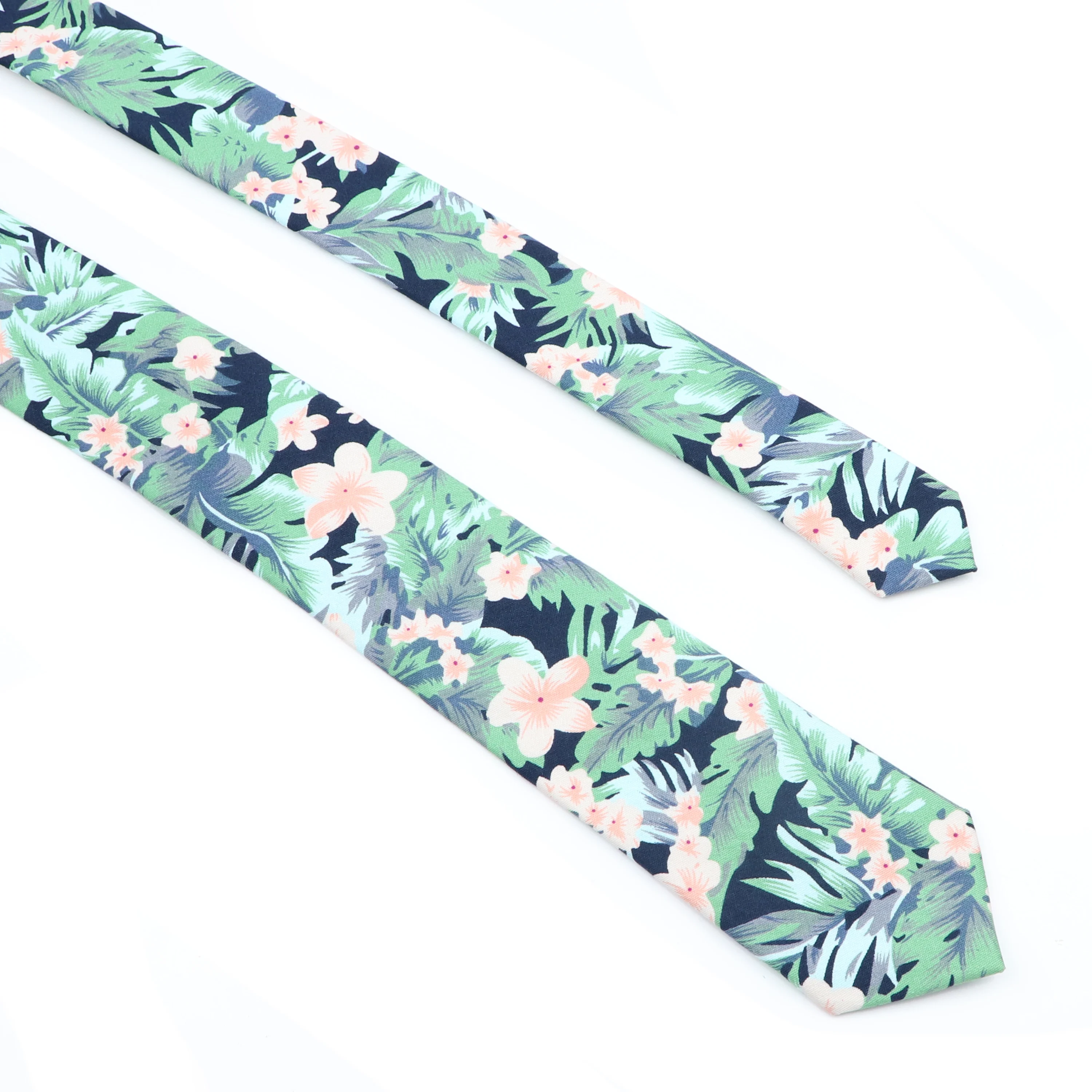 Men\'s Floral Neck Tie For Man Male Casual Cotton Slim Tie Skinny Gravat Wedding Accessories Hawaiian Style Party Gift Flower Tie