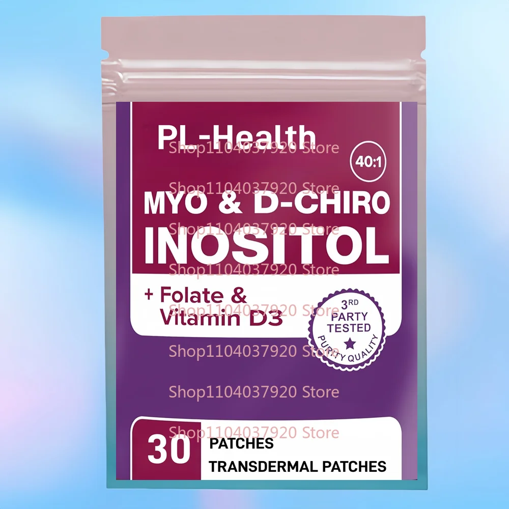 

30 трансдермальных пластырей с мио-инозитолом и D-хиро-инозитолом для поддержания гормонального баланса, регулярных циклов и здоровья яичников