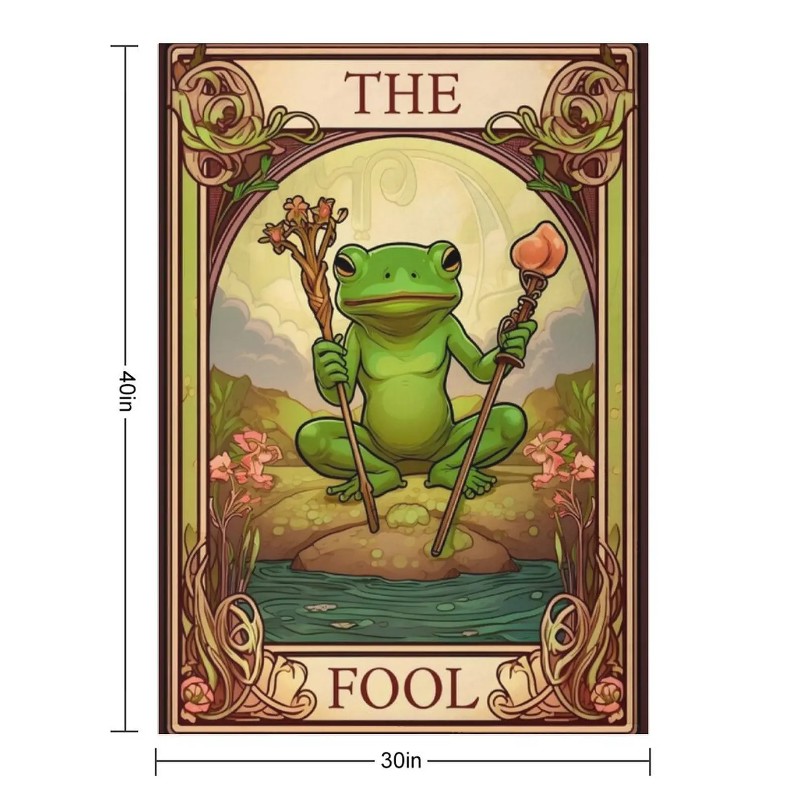 Froggy Tarot: The Playful Path of The Fool Throw Blanket Luxury St Baby Summer Beddings Furry Blankets