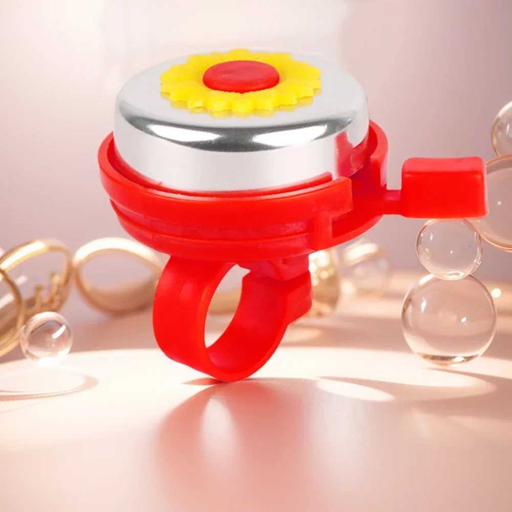 عباد الشمس دراجة أطفال جرس بصوت عال هش واضح الصوت الدراجة جرس رنين سبائك الألومنيوم المقود جرس الدائري لملحقات دراجة الأطفال