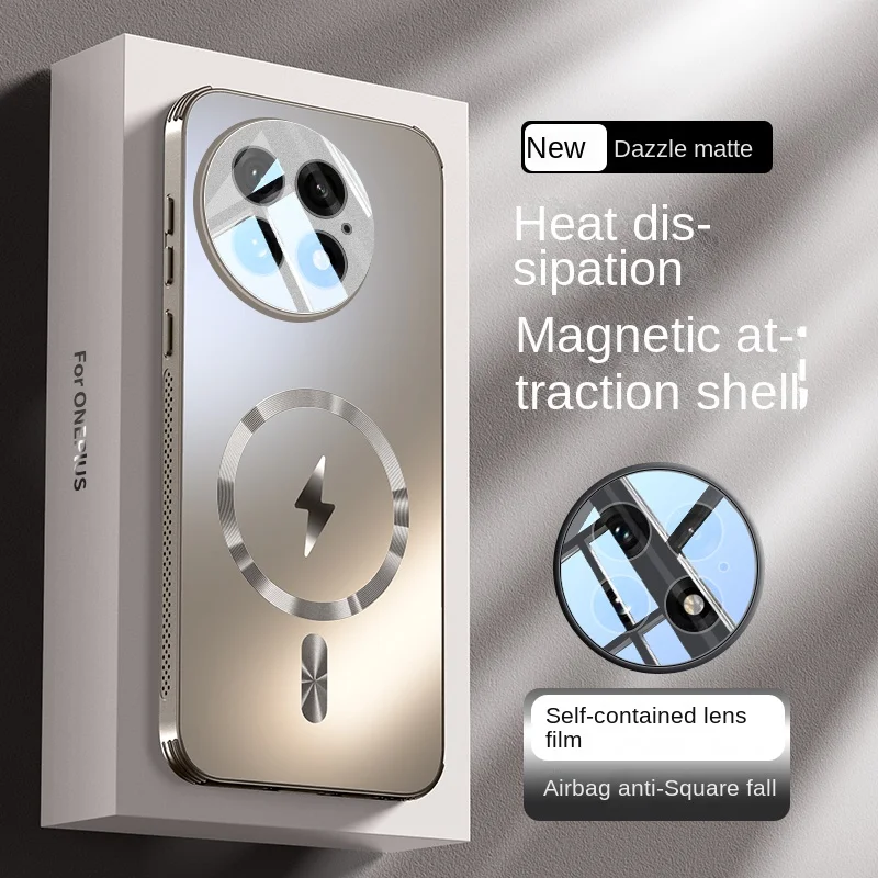 Etui na OnePlus 13. Hard Matte Magnetic Wireless Charging Lens Protective Back Cover Case For OnePlus13 12 One Plus 13 12 Shell