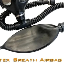 (FErubber 039) Top quality Latex Rubber Gas Mask Fetish Breathing Bag Accessory Breathing Control Equipment Fetish Wear