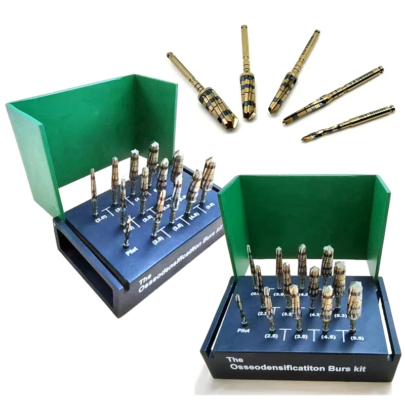 13pcs Dental Implant System Drivers Osseodensification Burs Drills Implant Maxillary Sinus Lift Kit Dental Tools