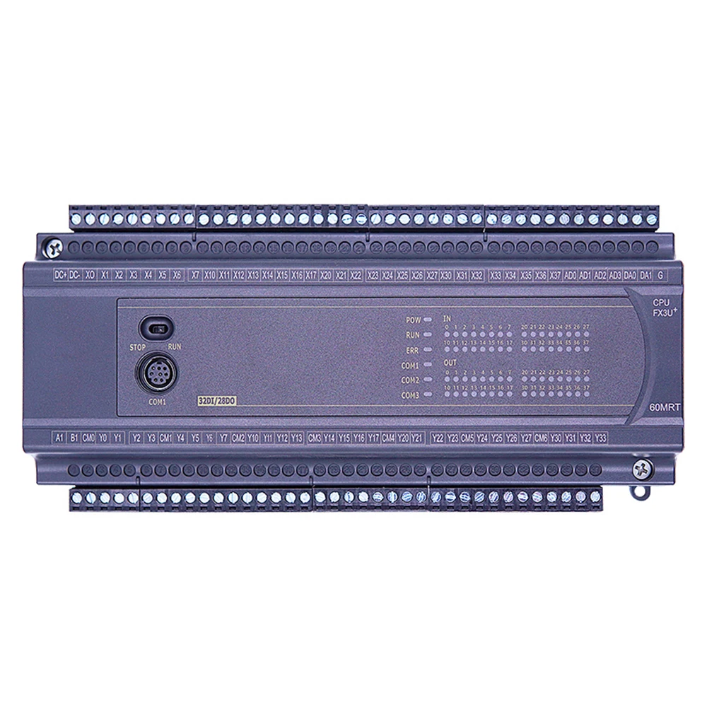 SEEKU FX3U 40/60 MR/MT/MRT 6CH analog in 0-10V or 0-20ma 2CH RS485 MODBUS Weight 4CH NTC 2DA RTC