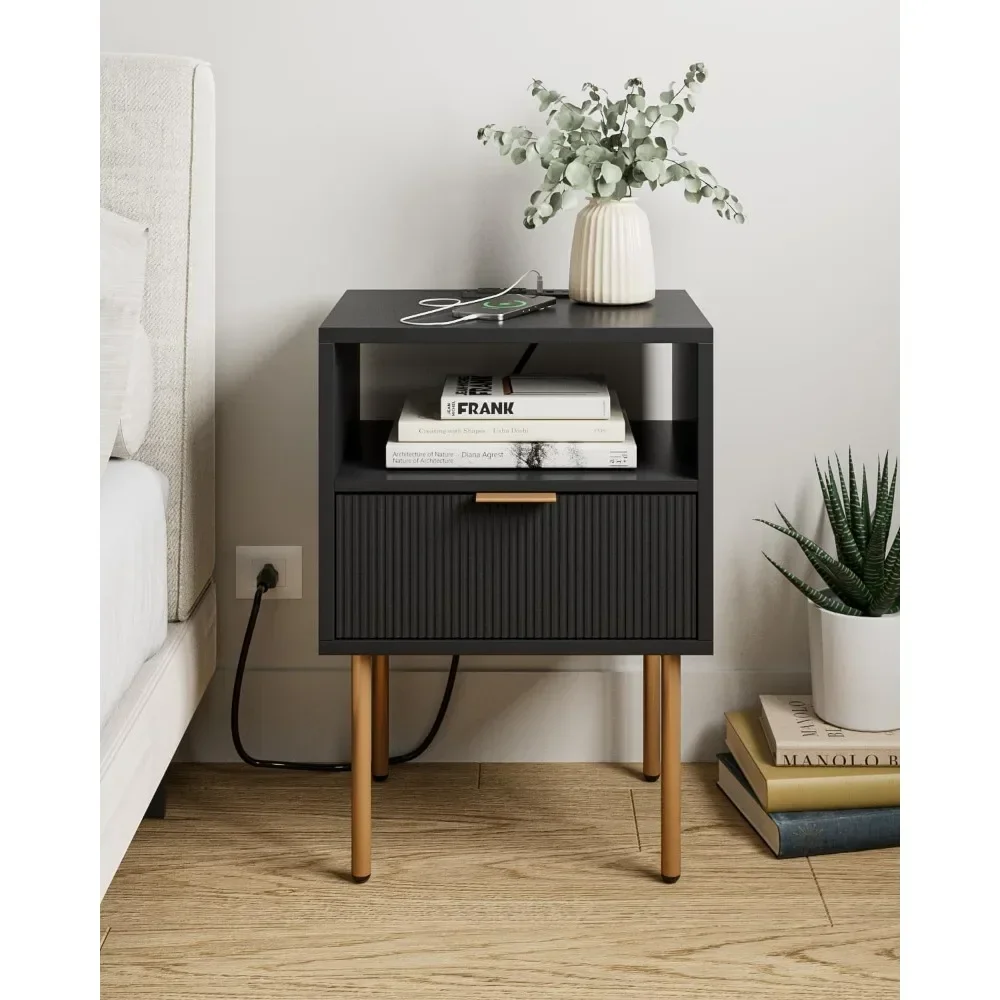 Aobafuir Nightstand for Bedroom, Small Side Table, Bedside Furniture, Night Stand, End Table for Bedroom, Living Room