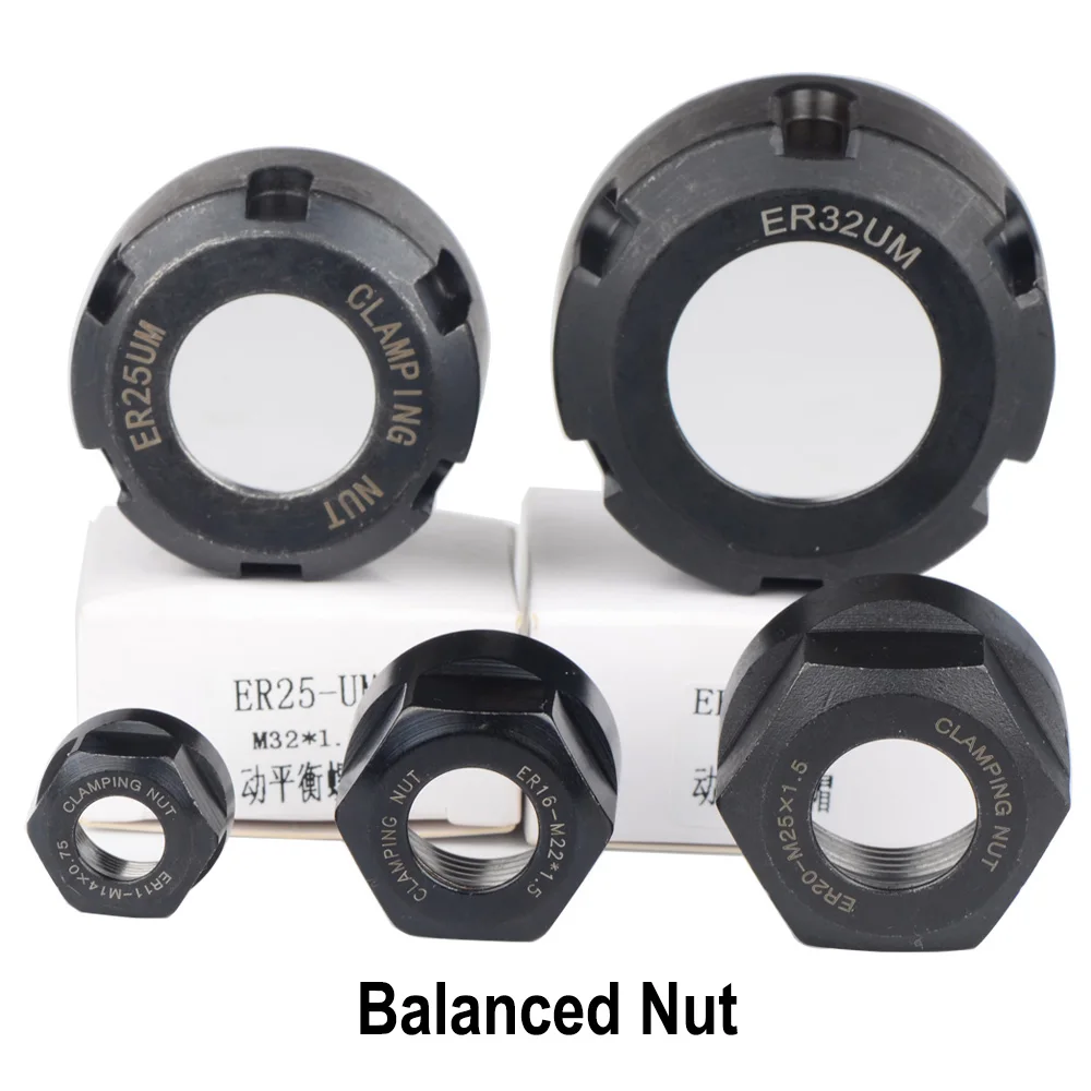 1pcs precision Balanced  collet nut A UM type ER11 - ER32 spring collect nut clamping for CNC milling engraving machine