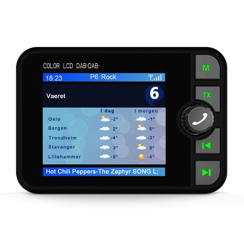 Radio coche DX11 + adaptador Radio, transmisor Fm compatible con Lcd 2,4 manos libres