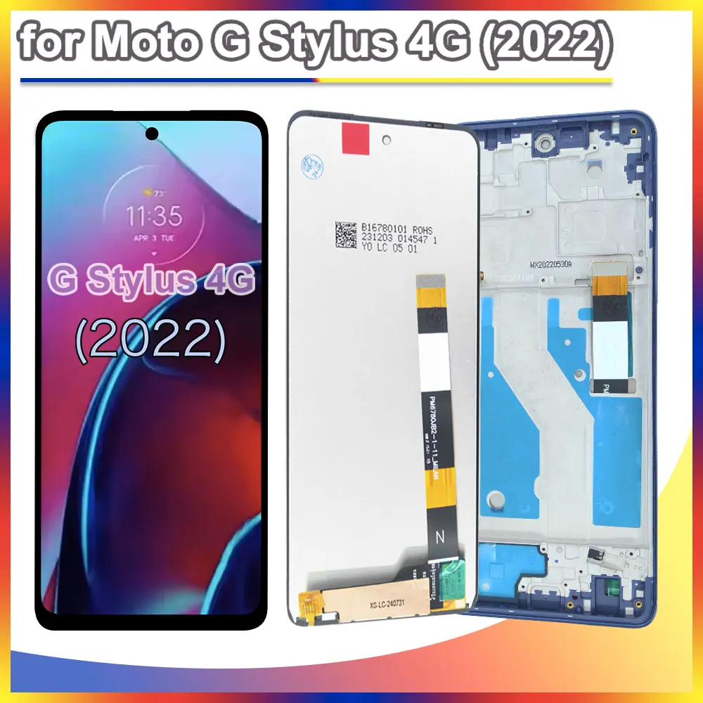 LCD 100% Testado para Motorola Moto G Stylus 4G 2022 XT2211, Substituição de Tela de Toque para Moto G Stylus 4G 2022