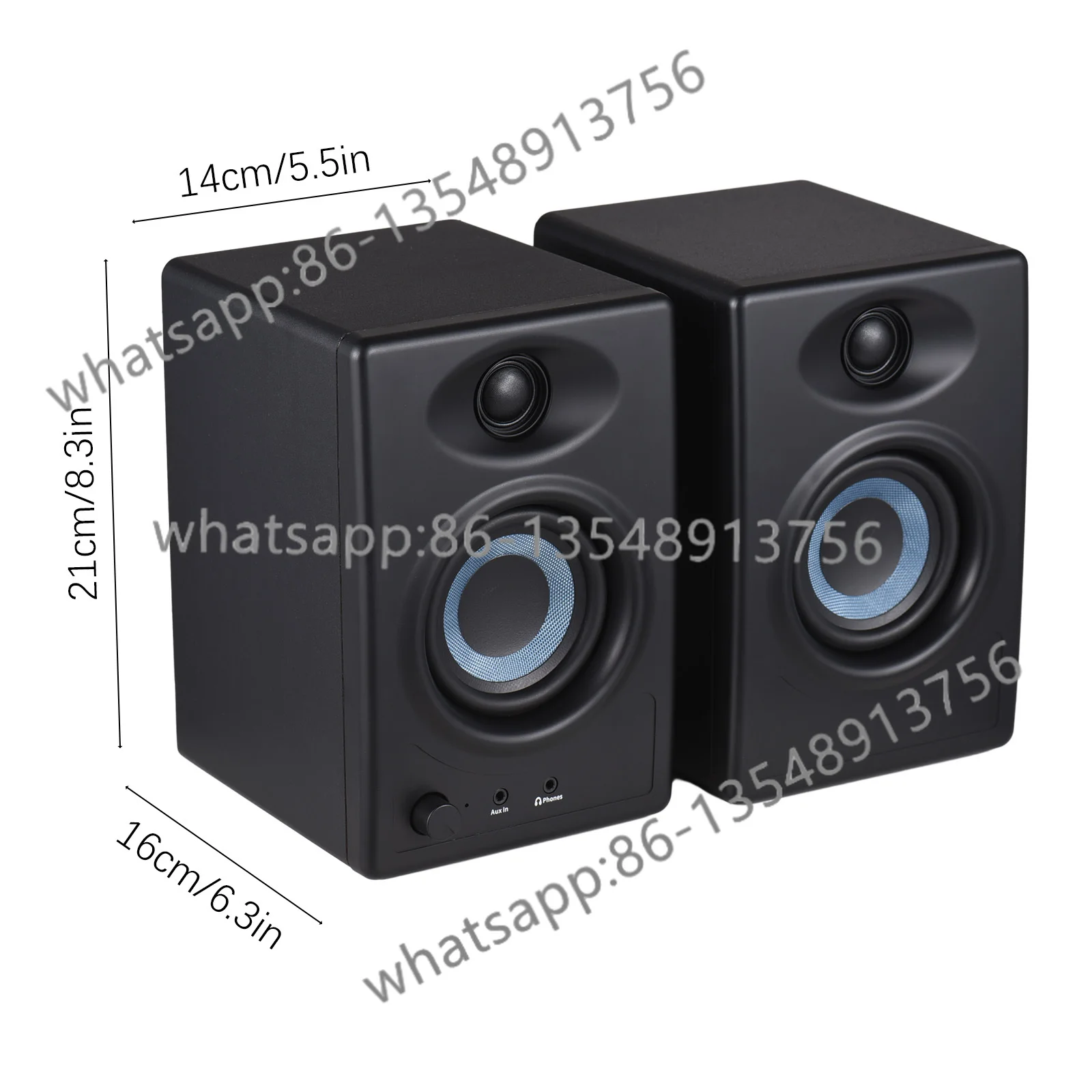

50W 1 Pair Studio Speakers Desktop Wireless Bluetooth Active Near Field Speakers Stereo Balanced Input