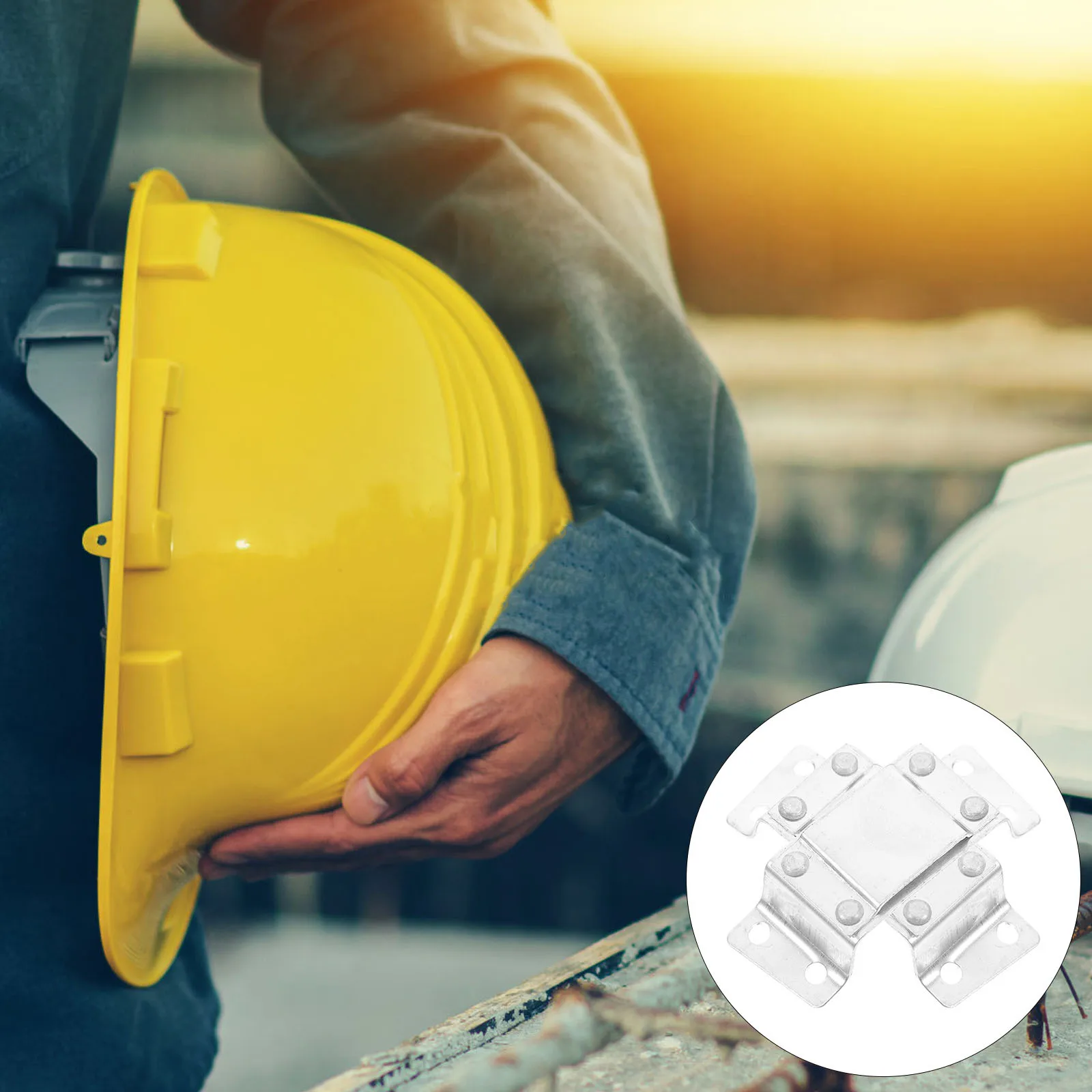 

6Pcs Hard Hat Headlamp Clips Universal Miner Light Bracket Shockproof Construction Cap Mount for Work Safety Illumination