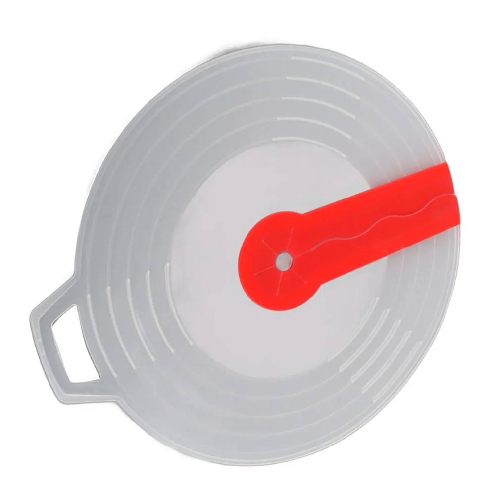 

Bowl Shield Silicone Mixer Splatter Guard 13.4x12.2inch Easy To Clean Mixing Bowl Lid Transparent Red Anti Splash Cover Cooking